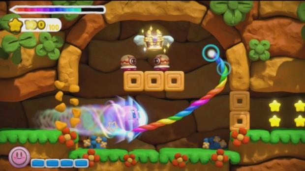 Screenshot: Kirby und der Regenbogen-Pinsel