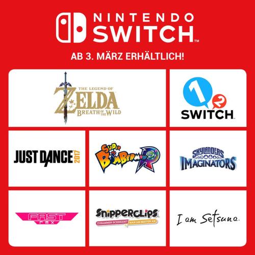 Die größten Nintendo Switch Launch-Titel