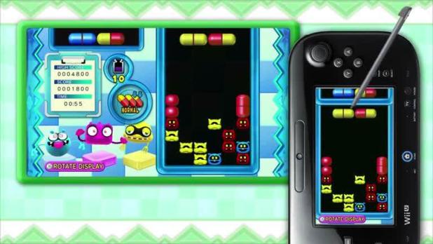 DR. LUIGI: Bazillenjagd mit horizontal gehaltenem Gamepad.