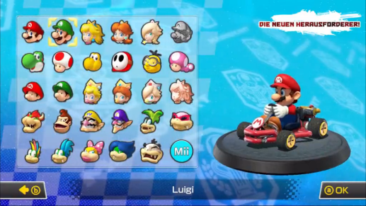 Das sind die 30 spielbaren Charaktere in Mario Kart 8