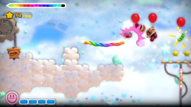 Screenshot: Kirby und der Regenbogen-Pinsel