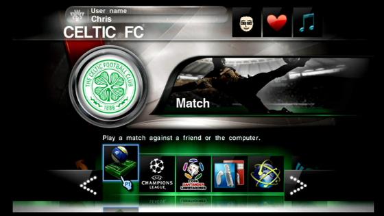 Pro Evolution Soccer 2013 - Menü