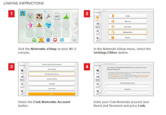 Wii U - Verknüpfung mit Club Nintendo-Account